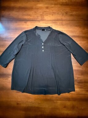 Women's Black Elie McCarthy Blouse with Chest Pockets
